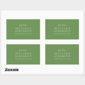 Professionele Typografie Moss Green Rechthoekige Sticker (Vel)