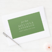 Professionele Typografie Moss Green Rechthoekige Sticker (Envelop)