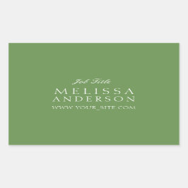 Professionele Typografie Moss Green Rechthoekige Sticker