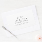 Professionele typografie rechthoekige sticker (Envelop)