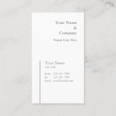 Professionele typografie Verticaal Visitekaartje (Achterkant)