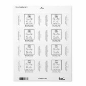 Professionele typografie zwart wit logo product etiket (Full Sheet)