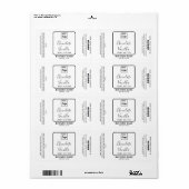 Professionele typografie zwart wit logo product etiket (Full Sheet)