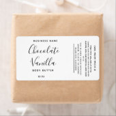 Professionele typografie zwart wit product etiket (Insitu)