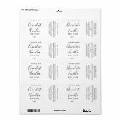 Professionele typografie zwart wit product etiket (Full Sheet)