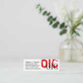 Professionele uitgeruste laptop mini visitekaartje (Staand voorkant)