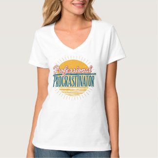 Professionele Uitsteller Retro Grappige Quote T-SH T-shirt