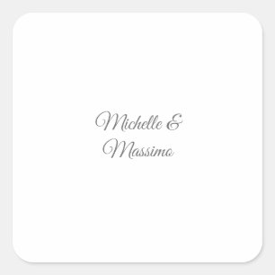 Professionele Unieke Klassieke Gewone Naamkaarten  Vierkante Sticker
