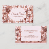 Professionele Unieke Maid House schoonmaakdiensten Visitekaartje (Voorkant / Achterkant)