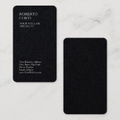 Professionele Unieke Plain Minimalist Premium Zwar Visitekaartje (Voorkant / Achterkant)