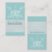 Professionele unieke witte met de hand getekende F Visitekaartje (Voorkant / Achterkant)