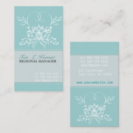 Professionele unieke witte met de hand getekende F Visitekaartje (Voorkant / Achterkant)