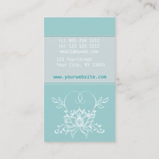 Professionele unieke witte met de hand getekende F Visitekaartje (Achterkant)