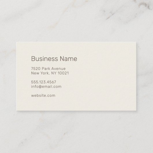 Professionele UNISEX (FOTO INSERT) - Visitekaartje (Achterkant)