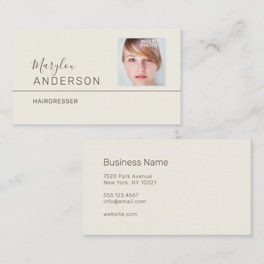 Professionele UNISEX (FOTO INSERT) - Visitekaartje (Voorkant / Achterkant)