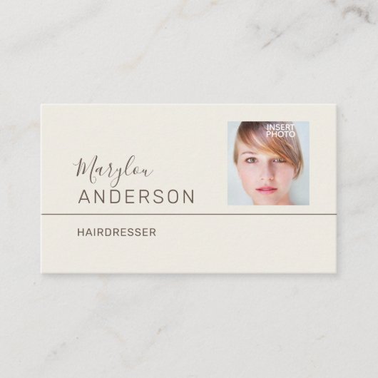 Professionele UNISEX (FOTO INSERT) - Visitekaartje (Voorkant)