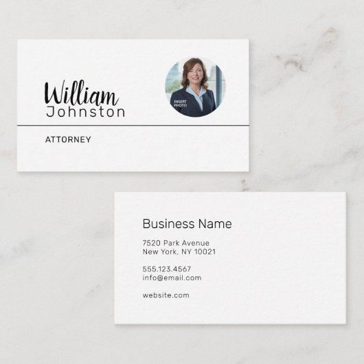 Professionele UNISEX (FOTO INSERT) - Visitekaartje (Voorkant / Achterkant)