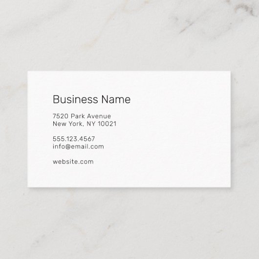 Professionele UNISEX (FOTO INSERT) - Visitekaartje (Achterkant)