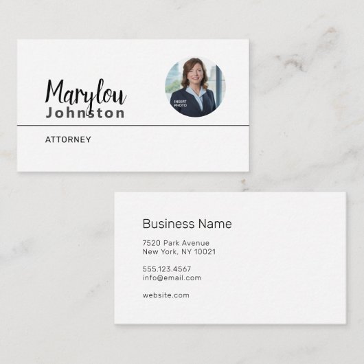 Professionele UNISEX (FOTO INSERT) - Visitekaartje (Voorkant / Achterkant)