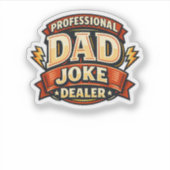Professionele Vadergrapjeshandelaar Funny Vaderdag Sticker (Voorkant)
