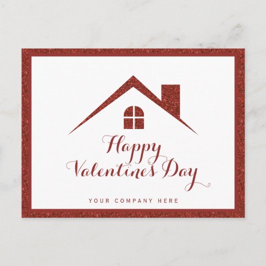 Professionele Valentijnsdag Real Estate House Briefkaart (Voorkant)