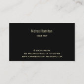 Professionele vastgoed constructie gouden logo visitekaartje (Achterkant)