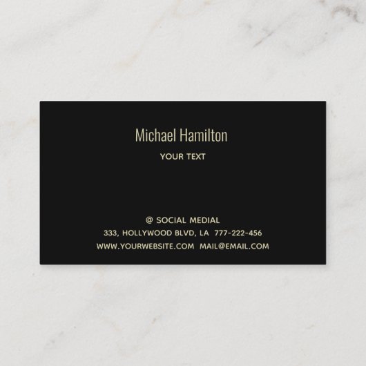 Professionele vastgoed constructie gouden logo visitekaartje (Achterkant)