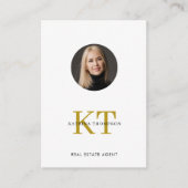 Professionele Vastgoed Foto Realtor Wit Goud Visitekaartje (Voorkant)