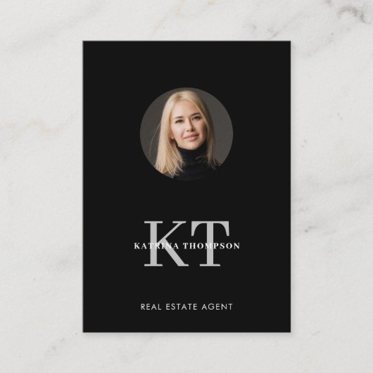 Professionele Vastgoed Foto Realtor Zwart Visitekaartje (Voorkant)