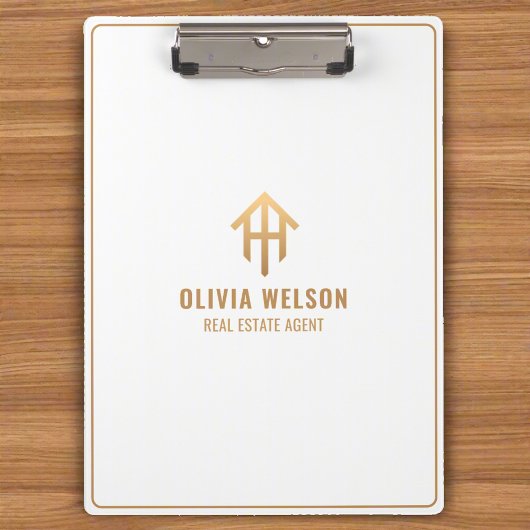 Professionele Vastgoed Goud & Witte Realtor Klembord