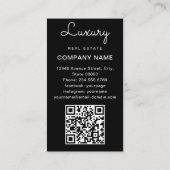 Professionele vastgoedmakelaar Voeg foto QR-code t Visitekaartje (Achterkant)
