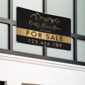 professionele vastgoedmakelaar voegt foto-QR-code Spandoek (Buitenkant Gebouw)