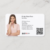 professionele vastgoedmakelaar voegt foto-QR-code  Visitekaartje (Achterkant)