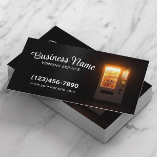 Professionele Vending Machine Service Zwart Visitekaartje