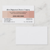 Professionele verf, beige kleurenkaart visitekaartje (Voorkant / Achterkant)