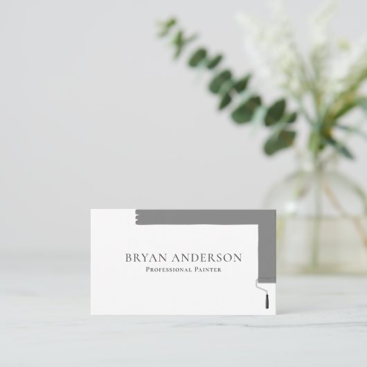 Professionele verf - Roller verf Visitekaartje (Staand voorkant)