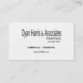 Professionele verf, schilders, thuisverbetering visitekaartje (Achterkant)