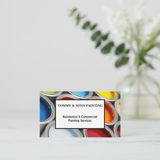 Professionele verf visitekaartje (Staand voorkant)