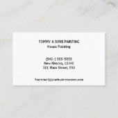 Professionele verf visitekaartje (Achterkant)