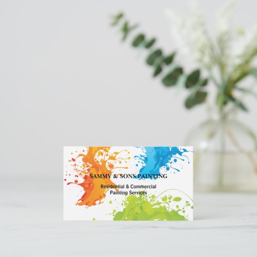 Professionele verf visitekaartje (Staand voorkant)