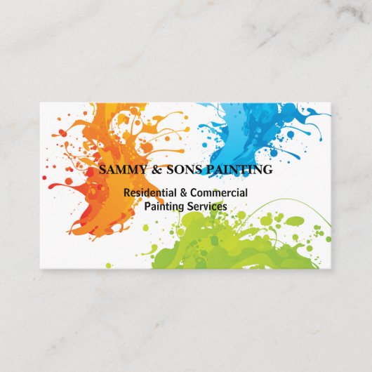 Professionele verf visitekaartje (Voorkant)