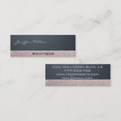 Professionele verfijnde luxe glittery trendy mini visitekaartje (Voorkant / Achterkant)