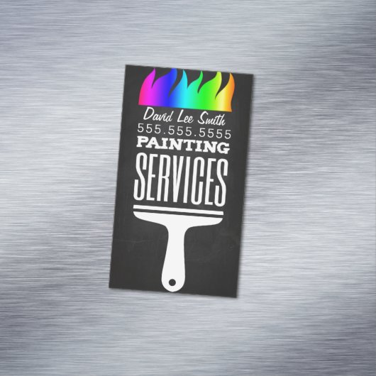 Professionele verfservice magnetisch visitekaartje (Voorbeeld)
