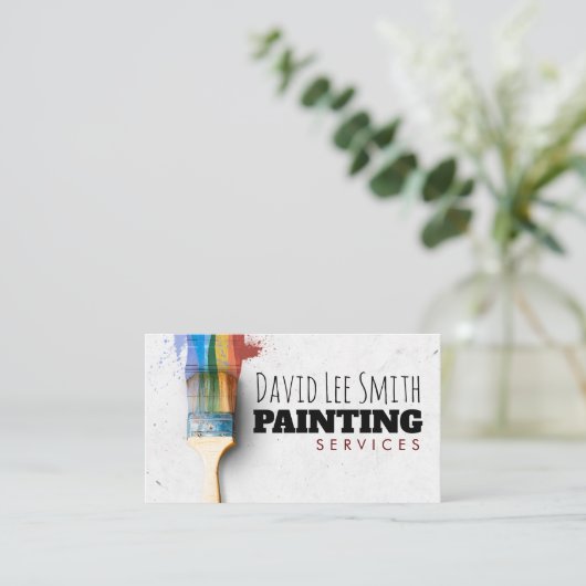 Professionele verfservice visitekaartje (Staand voorkant)