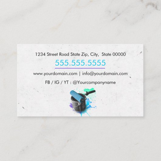 Professionele verfservice visitekaartje (Achterkant)