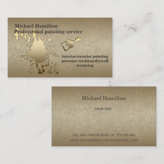 Professionele verfservice visitekaartje (Voorkant / Achterkant)