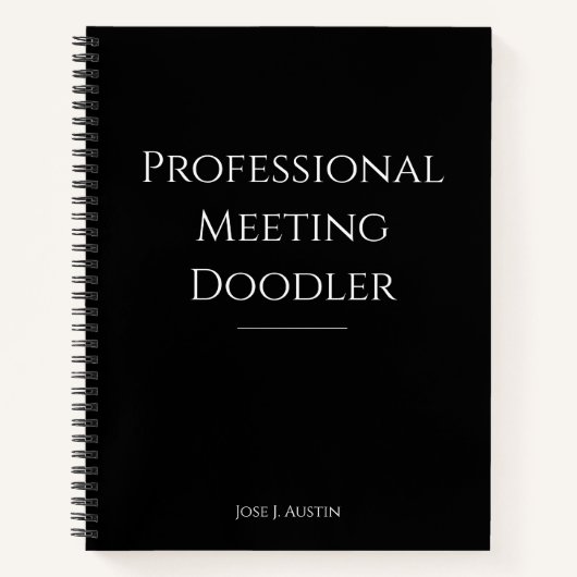 Professionele vergadering Doodler Grappig Notitieb Notitieboek (Voorkant)