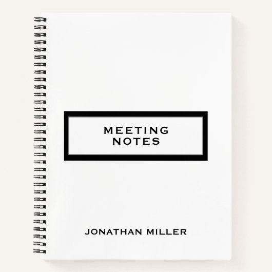 Professionele vergadernotities notitieboek (Voorkant)