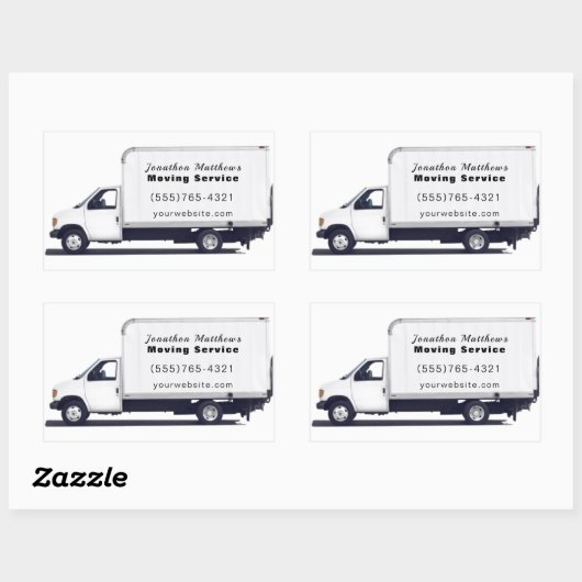 Professionele Verhuisbedrijf Service Business Rechthoekige Sticker (Vel)