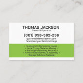 Professionele verhuisservice - Verhuizing Visitekaartje (Achterkant)